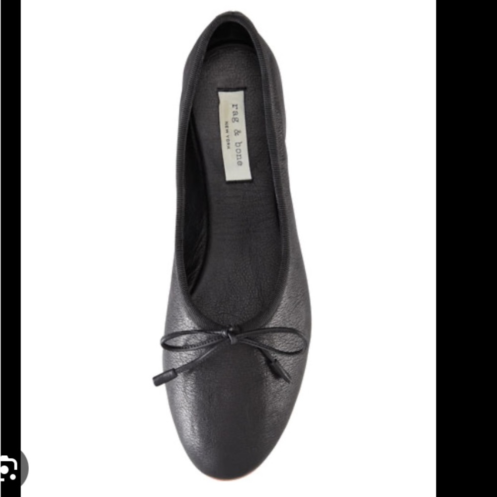 🐲💙 Rag & Bone high-rise Black leather ballet flats